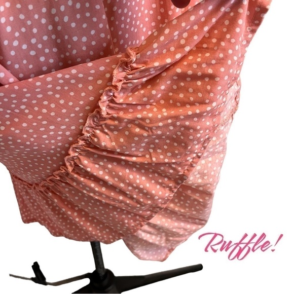 Amazon Polka Dot Pink Pop Over Dress - Picture 9 of 14